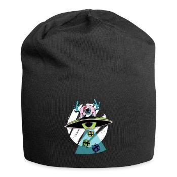 Christmas Aliens - Jersey-Beanie - Schwarz - Vorne