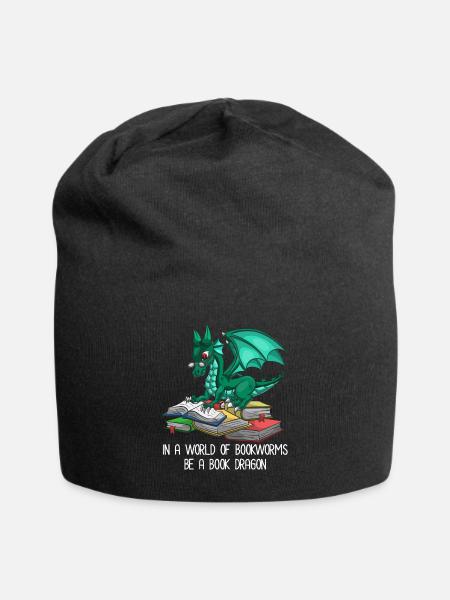 Drachen - Jersey-Beanie - Schwarz