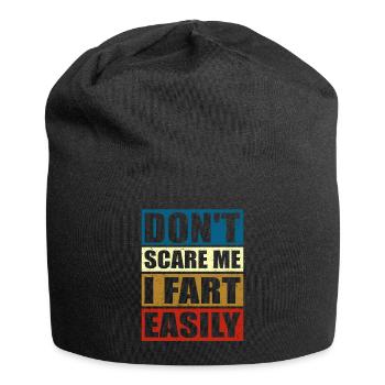 Furz Humor | Pups Pupsen Furzen Geschenk Männer - Jersey-Beanie - Schwarz - Vorne