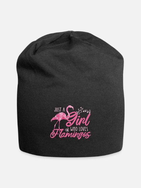 Flamingo Mädchen Pink - Jersey-Beanie - Schwarz