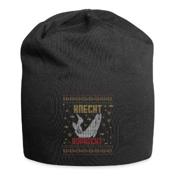 Knecht Ruphecht Ugly Christmas Lustig - Jersey-Beanie - Schwarz - Vorne