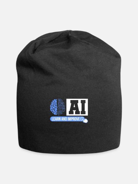 Cadeau d'apprentissage en profondeur des réseaux de neurones statisticien - Bonnet en jersey - noir
