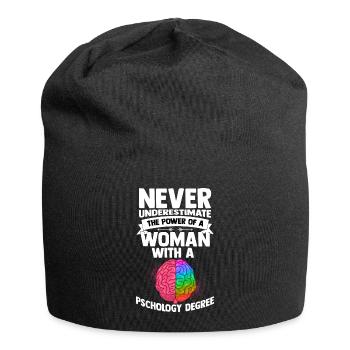 Psychology woman anthropology Freud therapist - Jersey Beanie - black - Front