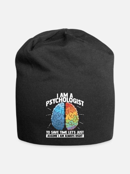 Psychologie Gehirn Psychobilly Freud Therapeut - Jersey-Beanie - Schwarz