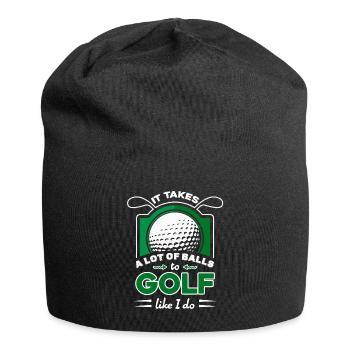 Golf Lustiger Golf - Jersey-Beanie - Schwarz - Vorne