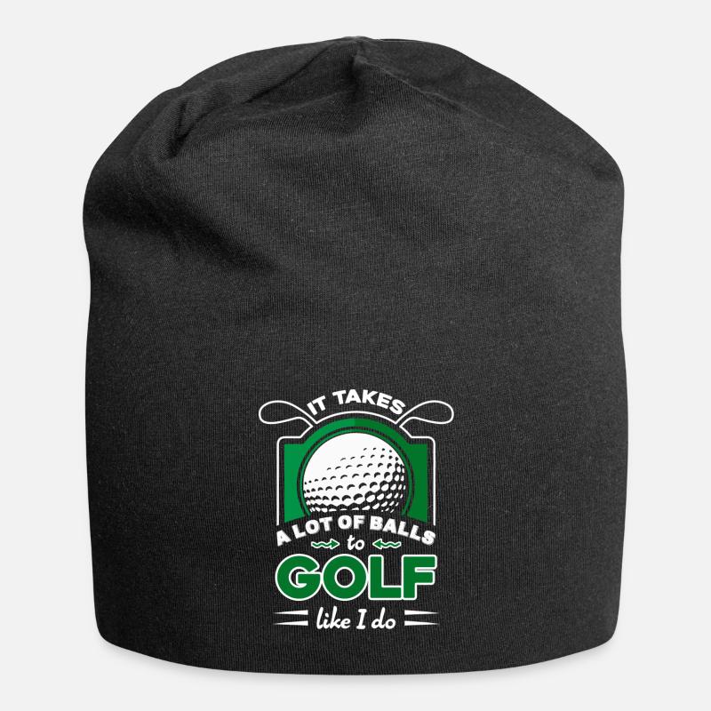 Golf Lustiger Golf - Jersey-Beanie - Schwarz