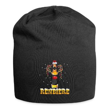 Lustige Bier Weihnachten Renbiere Santa - Jersey-Beanie - Schwarz - Vorne