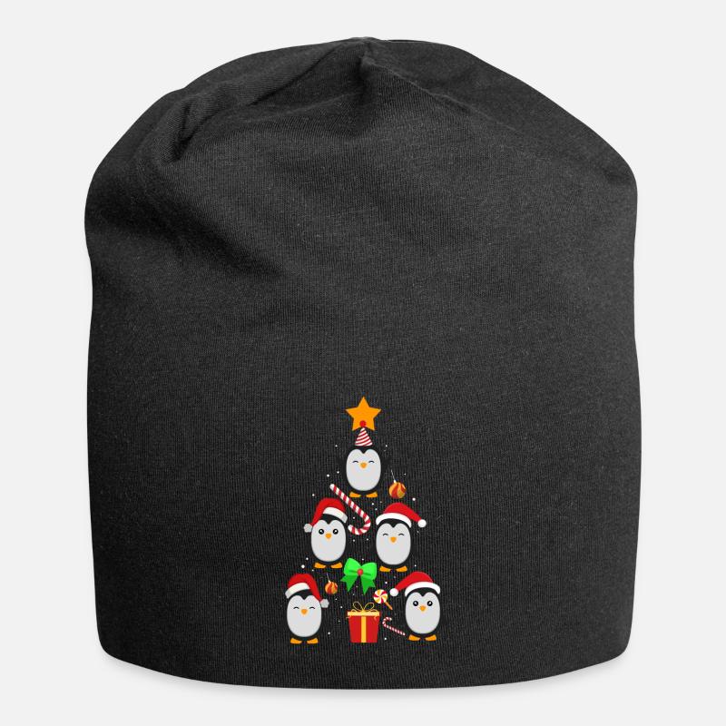 Sapin pingouin - Bonnet en jersey - noir