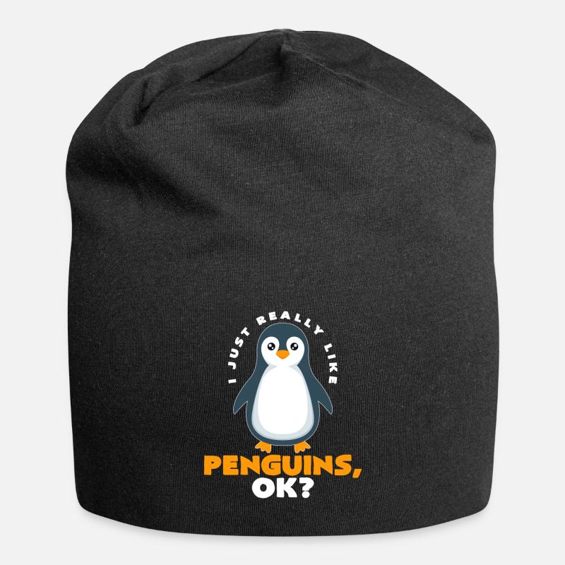 Emperor penguin - Jersey Beanie - black