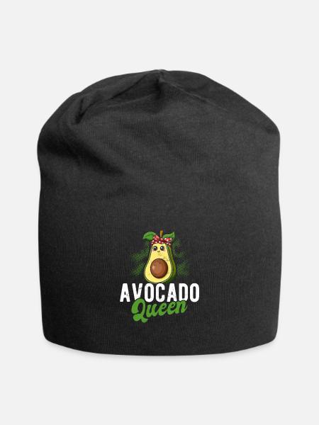 Lustige Avocado Geschenkidee Fitness Avocado - Jersey-Beanie - Schwarz
