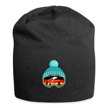 Skispringen Skiflug Deutschland lustiges Geschenk - Jersey-Beanie - Schwarz - Vorne
