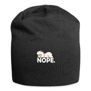 Lama - Jersey-Beanie - Schwarz - Vorne