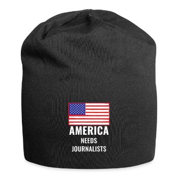 L'Amérique a besoin d'une chemise de journalistes pour la liberté d'expression - Bonnet en jersey - noir - Devant