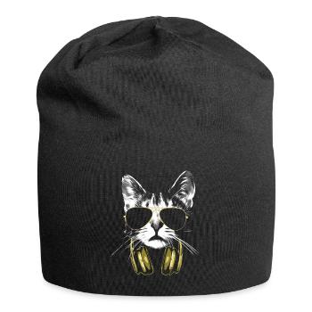Dj Cat Bling Bling - Jersey Beanie - black - Front