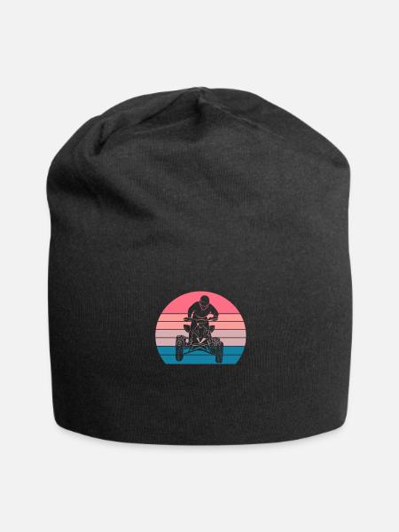 Quad - Jersey-Beanie - Schwarz