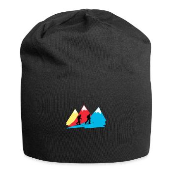 Skitour Tourenski Ski Skifahrer Tourengeher Tour - Jersey-Beanie - Schwarz - Vorne