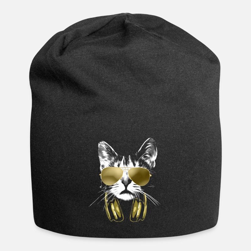 Dj Cat Bling - Jersey-Beanie - Schwarz