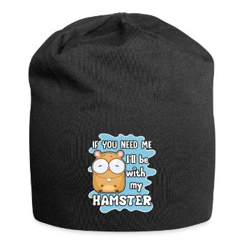 Hamster I'll Be With My Hamster - Jersey Beanie - black - Front