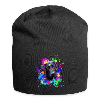 Cute Black Labrador Dog - Jersey Beanie - black - Front