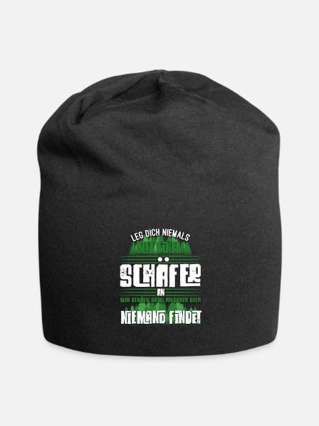 Schäfer Schafe Schaf Hirte Geschenk - Jersey-Beanie - Schwarz