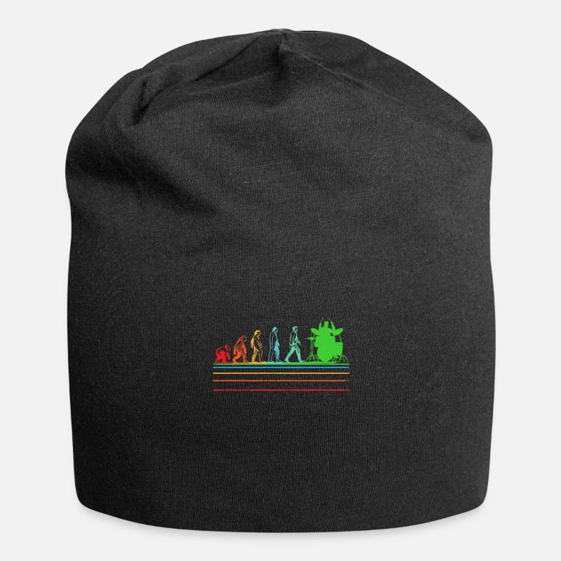 Drummer Evolution... Drummer - Jersey-Beanie - Schwarz