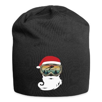 Skispringen Skiflug Weihnachten lustiges Geschenk - Jersey-Beanie - Schwarz - Vorne