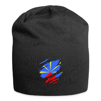t-shirt mahaveli ile de la reunion 974 - Bonnet en jersey - noir - Devant