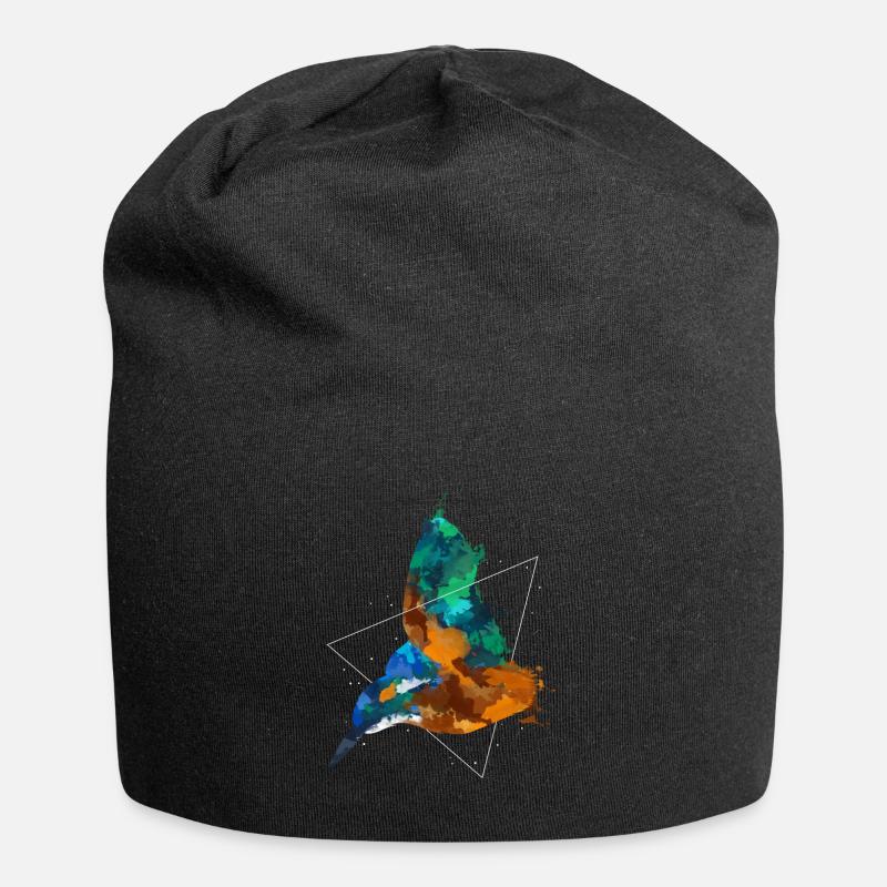Eisvogel - Jersey-Beanie - Schwarz