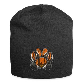 Tiger animal lover - Jersey Beanie - charcoal grey - Front
