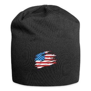 American Flag USA America Soccer Football Ice - Jersey-Beanie - Schwarz - Vorne
