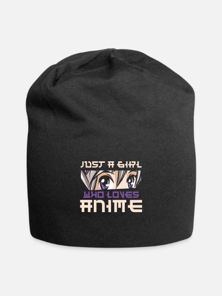 Just a girl who loves anime - Manga - Jersey Beanie - black