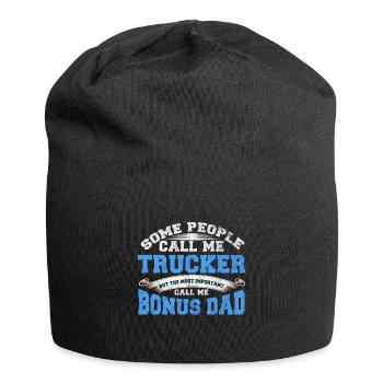 Beau-père papa papa beau-père cadeau beau-fils - Bonnet en jersey - noir - Devant