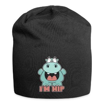 Hippo Cute Hippo - Jersey Beanie - black - Front