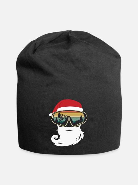Mountain bike Christmas bike mountain bikers MTB - Jersey Beanie - black
