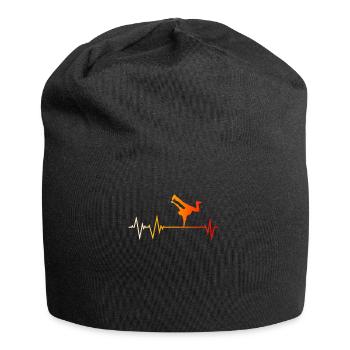 Breakdancing heartbeat - Jersey Beanie - black - Front