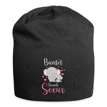 Enfant Future Grande Soeur Bientôt Grande Soeur - Bonnet en jersey - noir - Devant