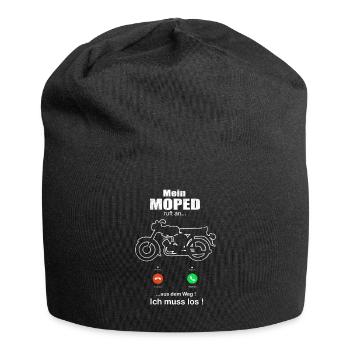 DDR Moped s50 s51 Suhl Ossi 2takter Simme Geschenk - Jersey-Beanie - Schwarz - Vorne