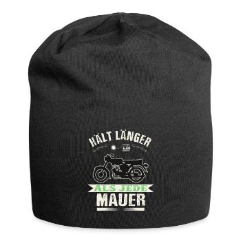 Moped s50 s51Hält länger als jede Mauer Simme - Jersey-Beanie - Schwarz - Vorne