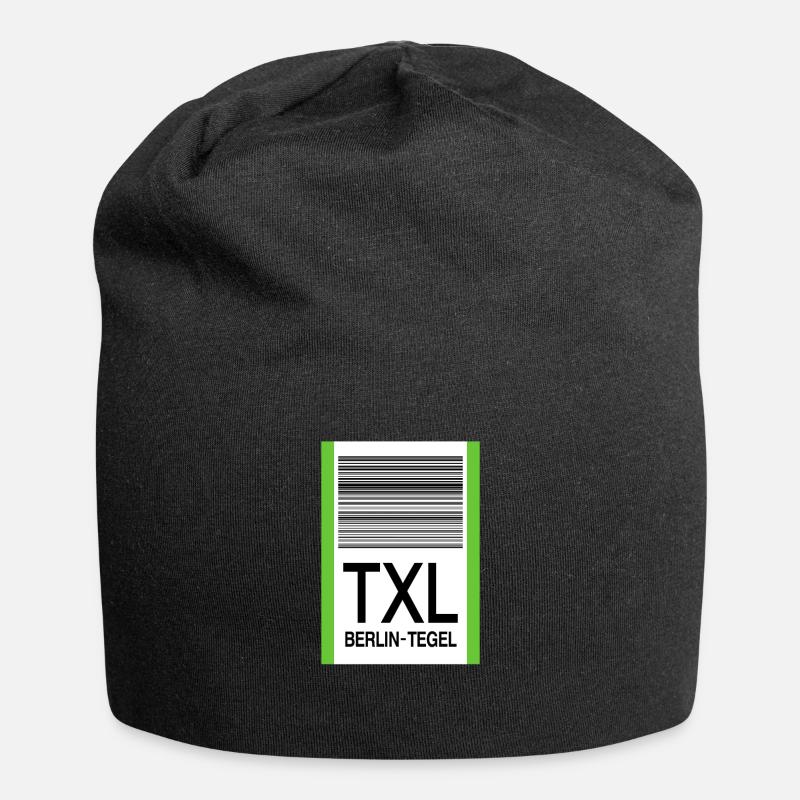 TXL Berlin-Tegel Flughafen Never forget Gepäckband - Jersey-Beanie - Schwarz