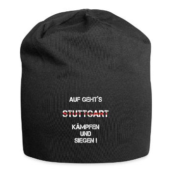 Stuttgart - Jersey-Beanie - Schwarz - Vorne