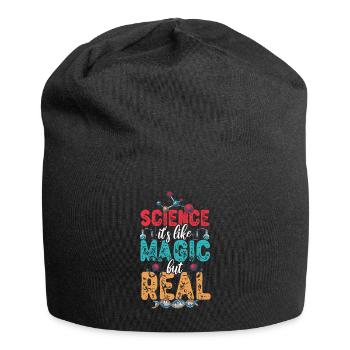La science, c'est comme de la magie mais un vrai ordinateur nerd - Bonnet en jersey - noir - Devant