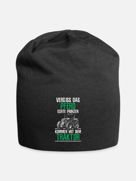 vergiss das pferd echte prinzen kommen mit dem - Jersey-Beanie - Schwarz