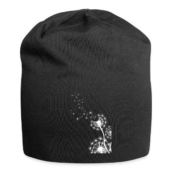 Dandelion flower nature gift idea - Jersey Beanie - black - Front