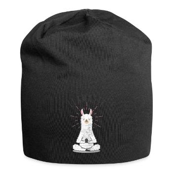 Llamaste Namaste Llama Lama Yoga Meditation - Jersey-Beanie - Schwarz - Vorne