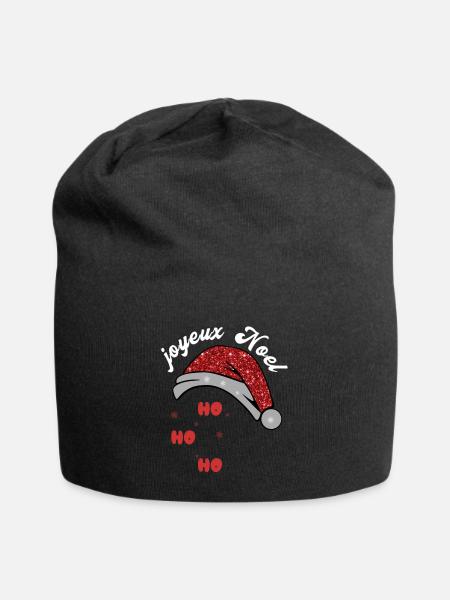 Joyeux Noël - Jersey-Beanie - Schwarz