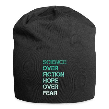 Science Over Fiction Hope Over Fear - Jersey-Beanie - Schwarz - Vorne