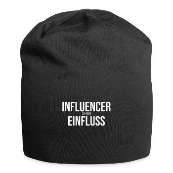 INFLUENCER ohne EINFLUSS Geschenk Sozial Media - Jersey-Beanie - Schwarz - Vorne