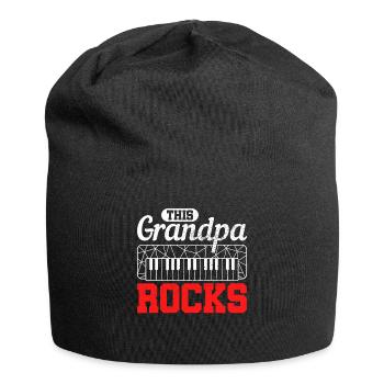 Musikinstrument Keyboards Klavier Geschenk - Jersey-Beanie - Schwarz - Vorne