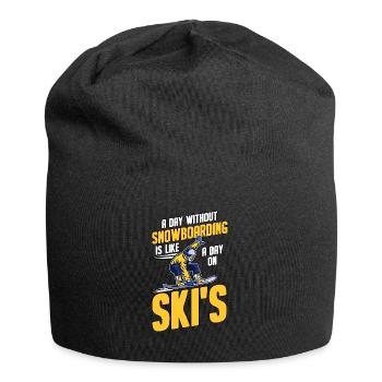 Snowboarden Snowboard Snowboarder Snowboardurlaub - Jersey-Beanie - Schwarz - Vorne