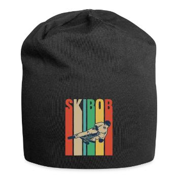 Skibob Spruch für einen Ski-Bob Fan - Jersey-Beanie - Schwarz - Vorne